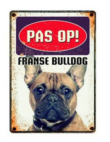 Plenty Gifts Waakbord Blik Franse Bulldog